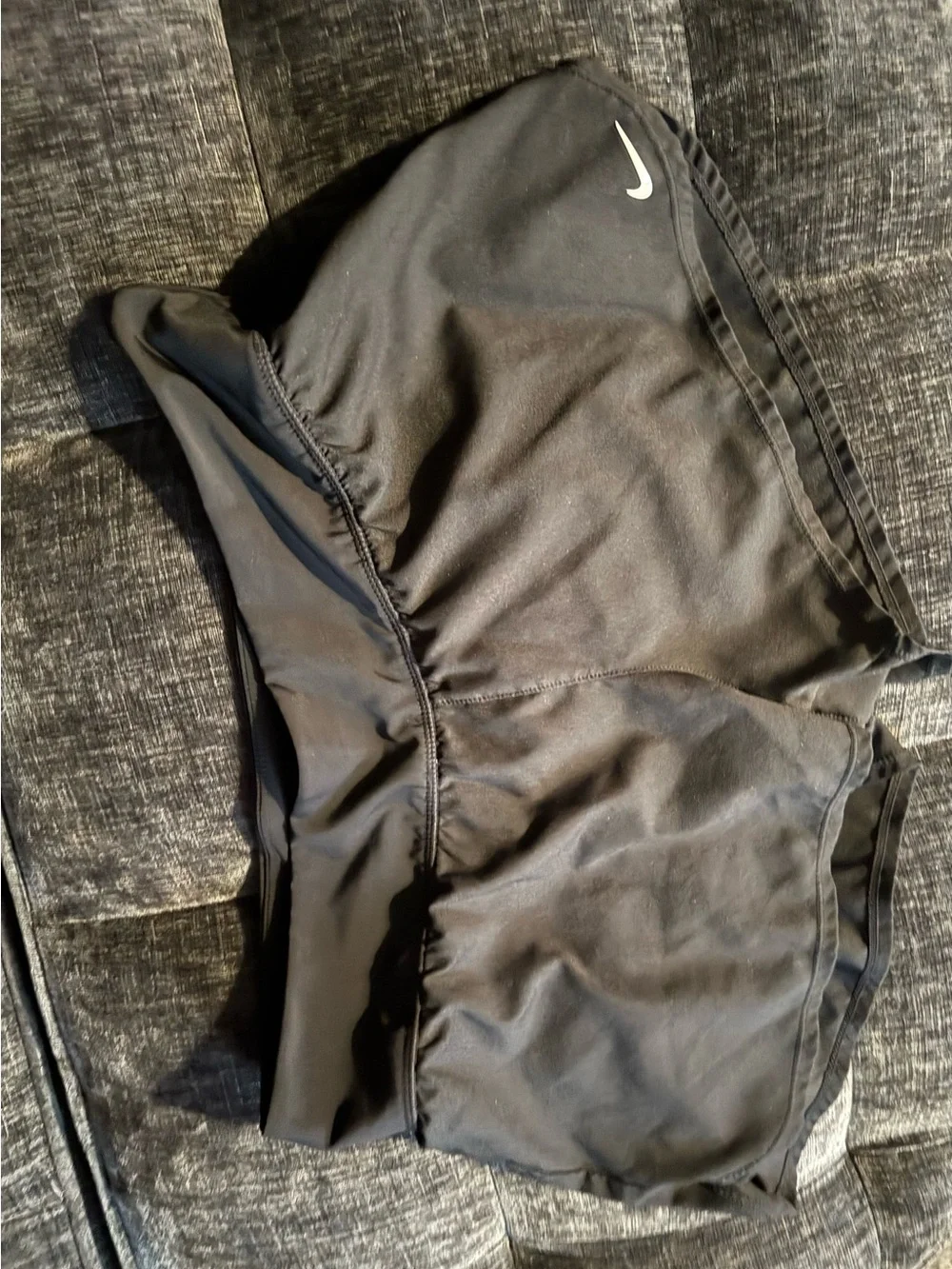 Nike Women’s Black Athletic Running Shorts with Swoosh